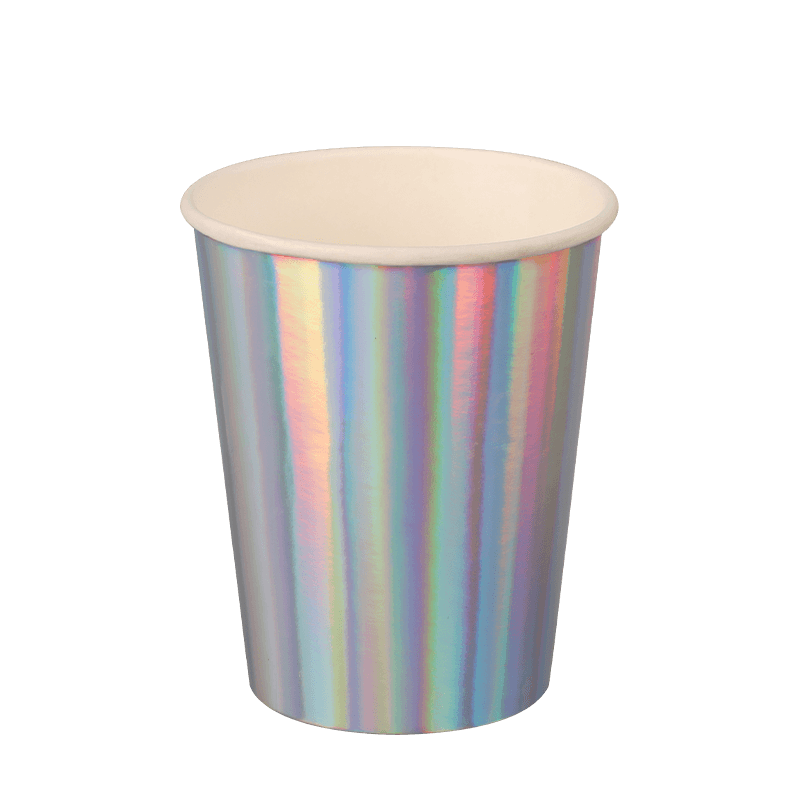 12oz strieborné kompatibilné poháre zo studeného papiera